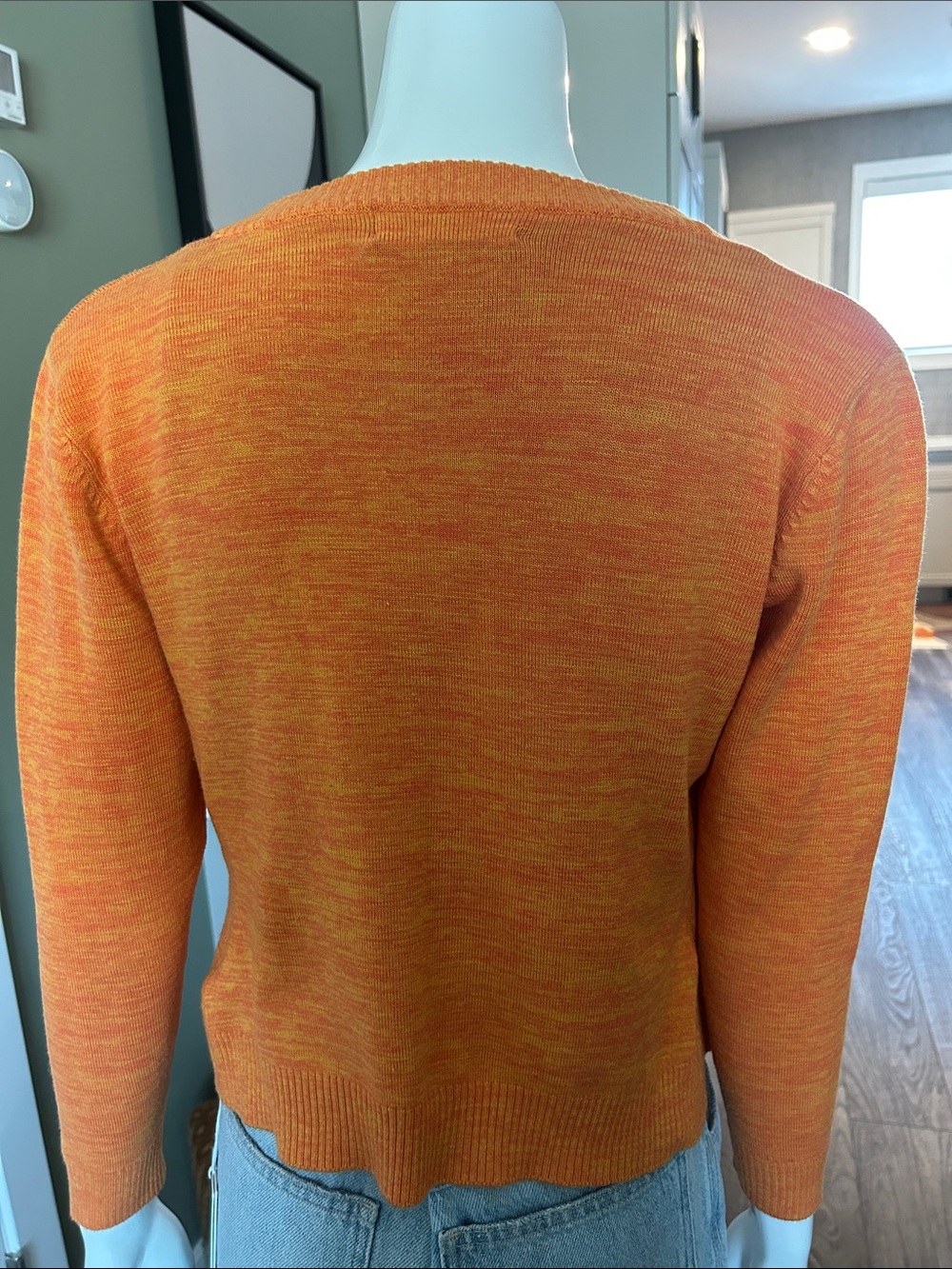 Salvatore Ferragamo Virgin Wool Space-Dyed Open Cardigan XS/S Italy - Picture 8 of 9